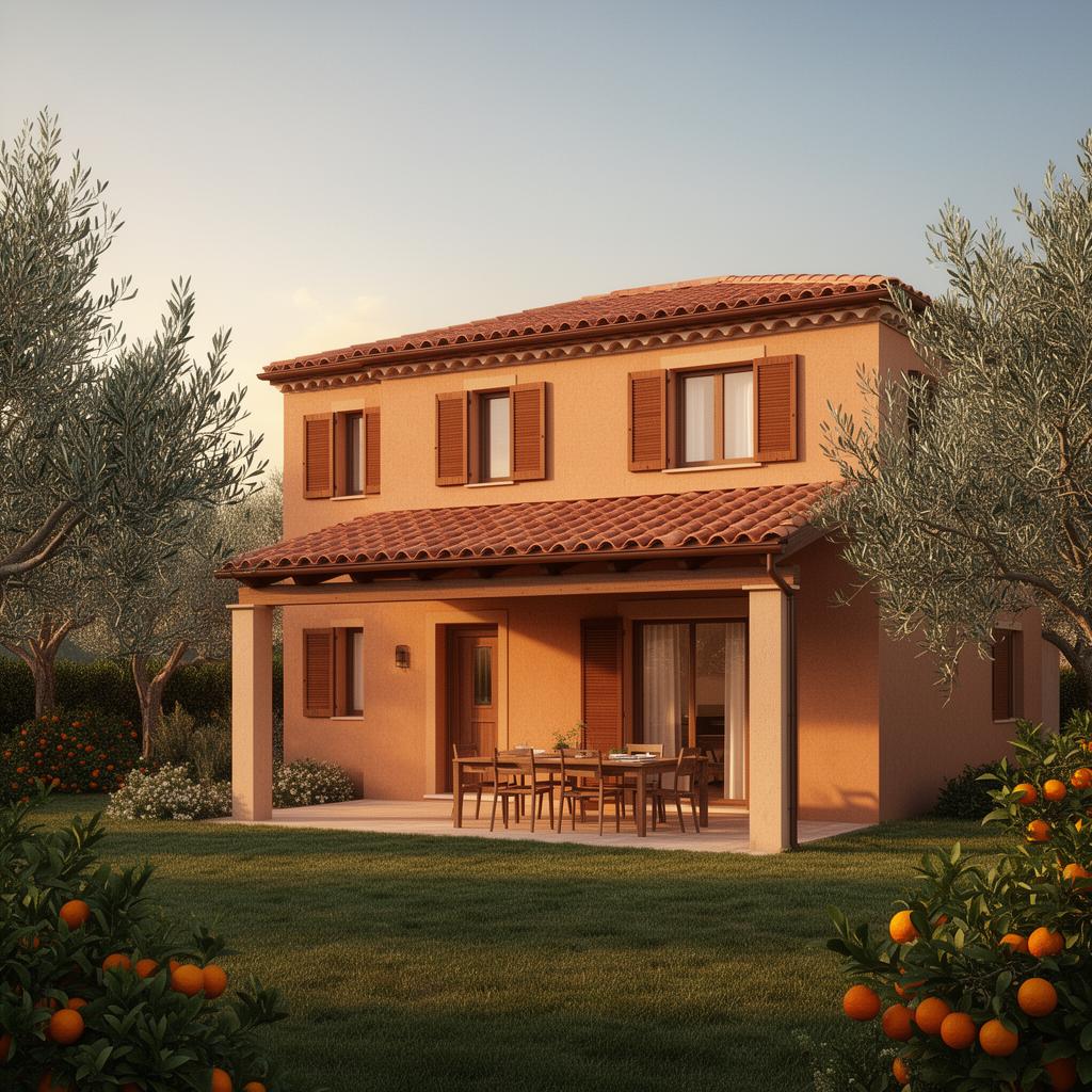 Architectural rendering of The Three-Bedroom Alignment Villa
